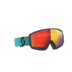 Scott Factor Pro Retro Teal Blue/Yellow Enhancer Red Chrome