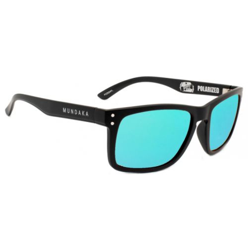 Mundaka Pozz' Matte Black Smoke Green Revo Mirror Polarized