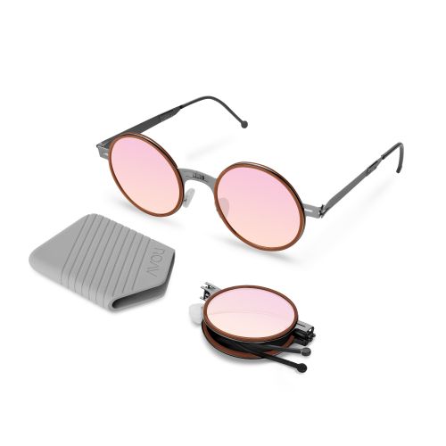 Roav Planet Brushed Gunmetal Pink Mirror Polarized Lenses