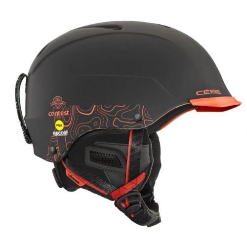 Cébé Contest Visor Ultimate MIPS Black Orange Topography Matte