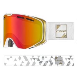 Cébé masque de Ski VERSUS - Matte White Gold - PC Vario Perfo Amber Flash Red Cat.1-3