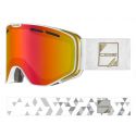 Cébé masque de Ski VERSUS - Matte White Gold - PC Vario Perfo Amber Flash Red Cat.1-3