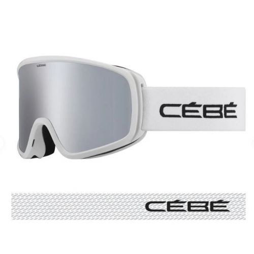 Cébé Masque de Ski Razor Evo - White Shiny - Brown Flash Mirror Cat.3