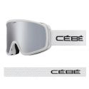 Cébé Masque de Ski Razor Evo - White Shiny - Brown Flash Mirror Cat.3