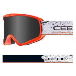 Cébé Masque de Ski Razor L - Matte Orange Black - Grey Ultra Black Cat.3