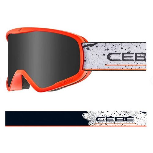 Cébé Masque de Ski Razor L - Matte Orange Black - Grey Ultra Black Cat.3