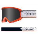 Cébé Masque de Ski Razor L - Matte Orange Black - Grey Ultra Black Cat.3