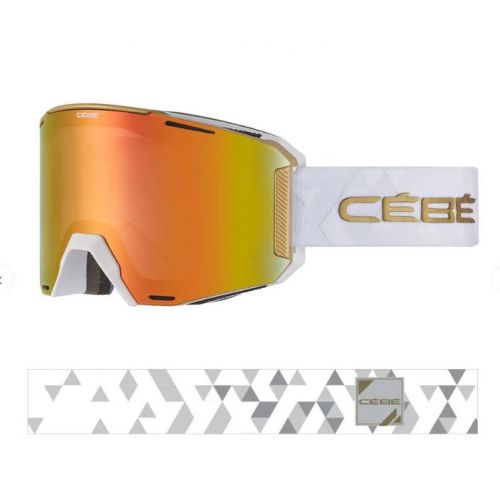 Cébé Slider White Gold Shiny PC Vario Perfo Amber Flash Red Cat.1-3