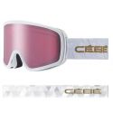 Cébé Masque de Ski STRIKER EVO - White Gold Shiny- Light Rose Cat.2