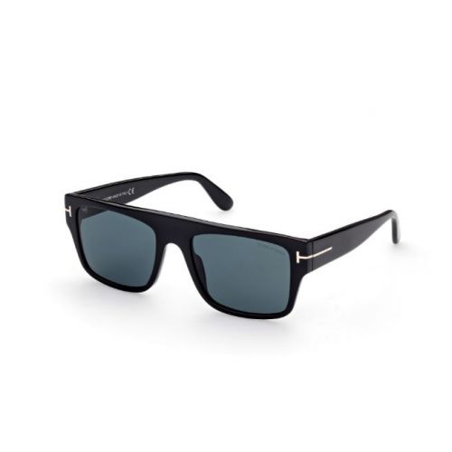 Tom Ford Dunning-02 Shiny Black Blue Lenses