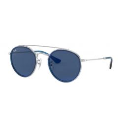 Ray-Ban RJ964S Blue On Silver Dark Blue Lenses