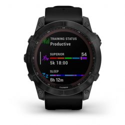 Garmin Fénix 7X Solar Titane Black DLC avec Bracelet Noir