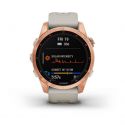 Garmin Fénix 7S Solar Rose Gold avec Bracelet Beige Sable