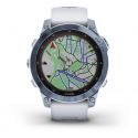 Garmin Fénix 7 Sapphire Solar Titane Cobalt Blue avec Bracelet Blanc