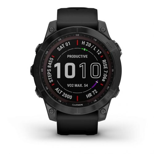 Garmin Fénix 7 Sapphire Solar Titane Black DLC avec Bracelet Noir