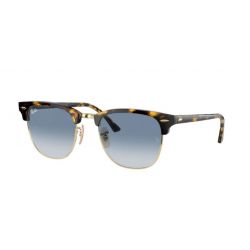 Ray-Ban Clubmaster Yellow Havana Clear Gradient Blue