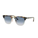 Ray-Ban Clubmaster Yellow Havana Clear Gradient Blue