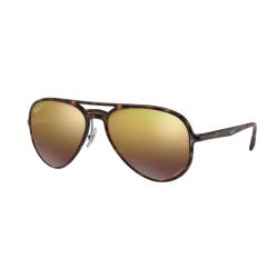 Ray-Ban RB4320CH Chromance Matte Black Blue Mirror Polarized 