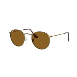 Ray-Ban Round Metal Legend Antique Gold Brown