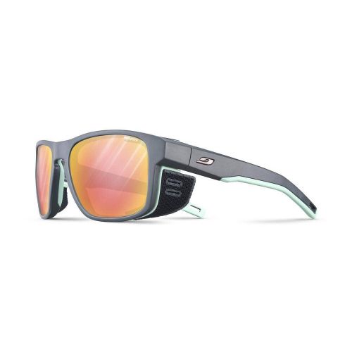 Julbo Shield M Mat Gris Foncé/Vert Pastel - REACTIV All Around 2-3 Flash Bleu