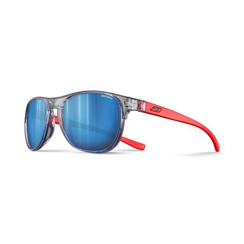 Julbo Journey Translucide Brillant Gris/Orange Fluo/Noir - Spectron 3 Flash Bleu