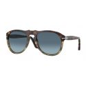 Persol 0649 Tortoise Spotted Brow Azure Gradient Blue