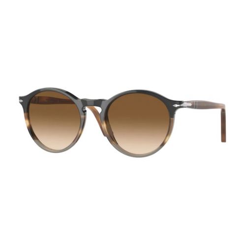 Persol PO3285S Black Striped Brown Grey Gradient Brown