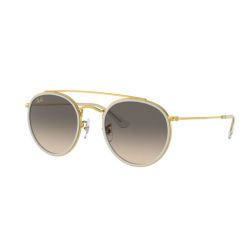 Ray-Ban Round Double Bridge RB3647N Legend Gold White Clear Gradient 