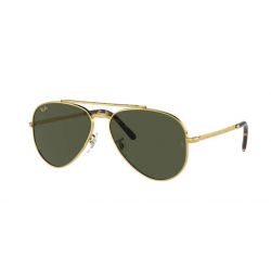 Ray-Ban New Aviator Legend Gold Crystal Green