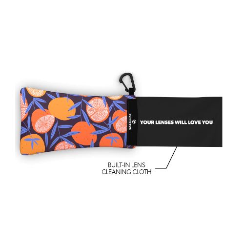 SUNNYSOC Orange Juice - Etui à Lunettes Souples Et Chamoisine Intégrée