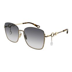 Chloé CH0070SK SOFYA Gold Tortoise Charm's Gold Grey Lenses