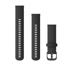 Garmin Bracelet Quick Release Black With Slate Hardware- 18mm