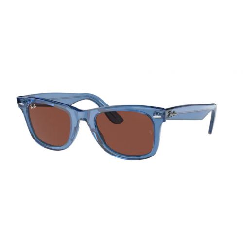 Ray Ban Wayfarer Ice Pop Demi Gloss Violet Grey Gradient RB2140 6056 32 ICE Lunettes de soleil IceOptic