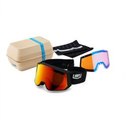 100% Masque SNOWCRAFT XL Hiper Black - Mirror Red Lens