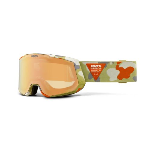 100% Masque SNOWCRAFT XL Hiper Whitec - Mirror Copper Lens