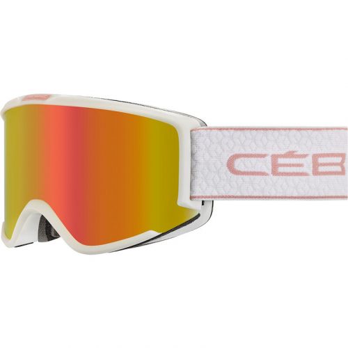 Cébé Masque de Ski SILHOUETTE - White Matte - PC Vario perfo Amber Flash Red Cat.1-3