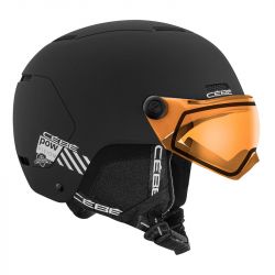 Cébé Casque de Ski Pow Vision Black White Matte Vario Perfo Orange cat.1-3