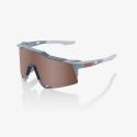 100% Speedcraft Soft Tact Stone Grey - Hiper Crimson Silver Mirror Lens