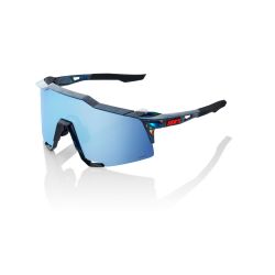 100% Speedcraft Soft Tact Stone Grey - Hiper Crimson Silver Mirror Lens