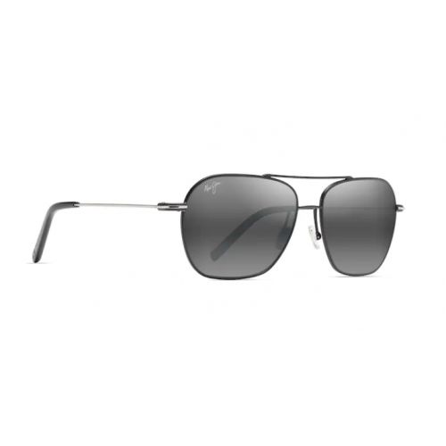 Maui Jim Mano Black/Silver Strip - Neutral Grey