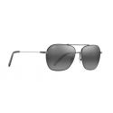 Maui Jim Mano Black/Silver Strip - Neutral Grey