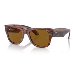 Ray-Ban Mega Wayfarer Transparent Brown Light Brown Mirror Gold