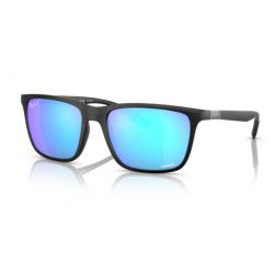 Ray-Ban RB4385 Matte Black Green Mirror Blue Polar Lens