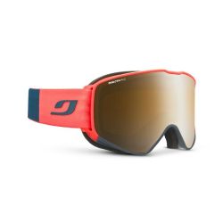 Julbo masque de ski Cyrius Rouge/Bleu Reactiv Performance 2-4 HC Flash Argent