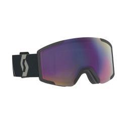 Scott Shield Mountain Black Enhancer Teal Chrome + Extra Lens Illuminator Blue Chrome