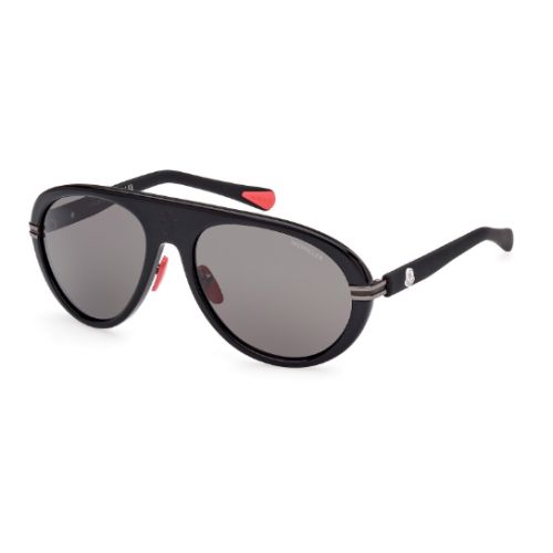 Moncler ML0240 Shiny Black - Grey Polar Mirror