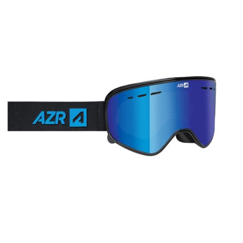 AZR Masque de Ski Earth OTG Noir Bleu 2 écrans Full Bleu S3 + S1 Yellow