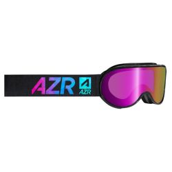 AZR Masque de Ski Slalom OTG Noir Matt S3 Blue Double Lens Antifog