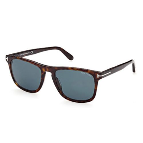 Tom Ford Gerard-02 Dark Tortoise Blue Lenses