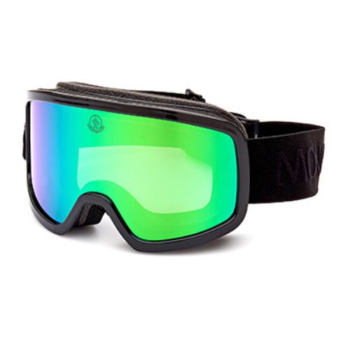 MonclerTerrabeam Masque de Ski Noir Green Mirror Cat 3